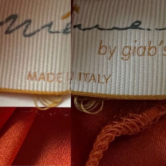 Meme by GIAB’S Italy Silk Popover Blouse Burnt Orange 42 - Picture 6 of 6